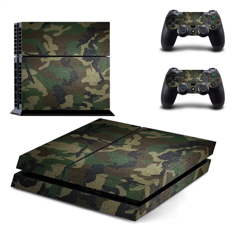Камуфляжная пластиковая Виниловая наклейка для sony Playstation 4 консоль с 2 крышки контроллеров для PS4 Геймпад Джойстик наклейка - изображение