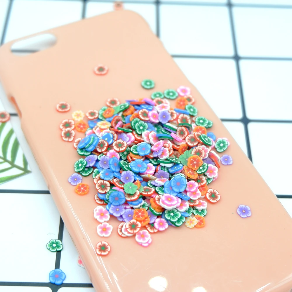 50 г/лот kawaii Smile Leaves цветы Бабочка глина брызгает широко используется для