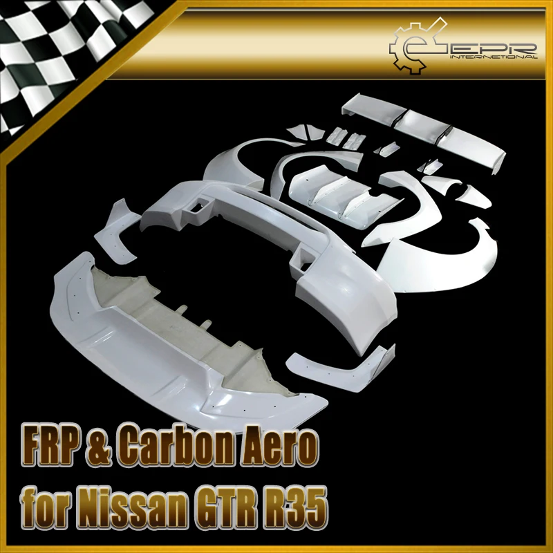 

Car-styling For R35 GTR LB Style Fiber Glass Full Fiberglass Bumper Splitter Lip Spat Fender Diffuser GT Wing Spoiler