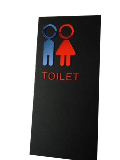 Двери вывеска индикатор для туалета комната отдыха Санузел высокое качество акрил Творческий Дизайн Для женщин человек 3D 10x24 см индивидуальные