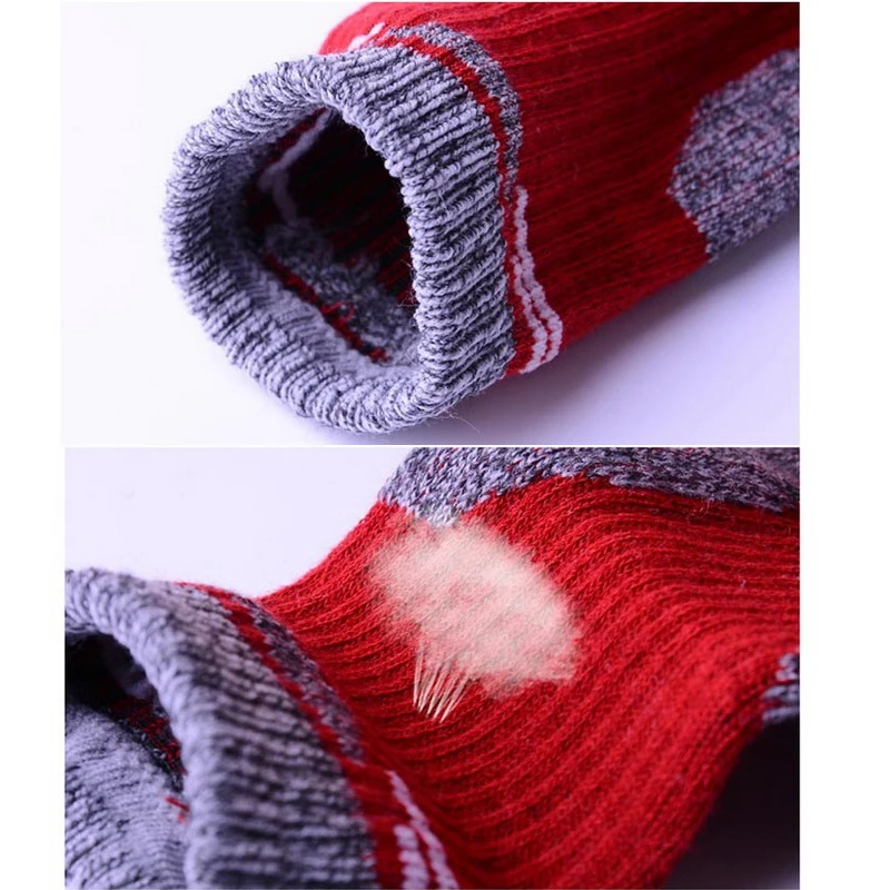1 Pair Cotton Outdoor Mountaineering Hiking Sock Thicken Winter Keep Warm Sport Socks For Men Women Ski Fishing Gym wandelsokken thermal socks