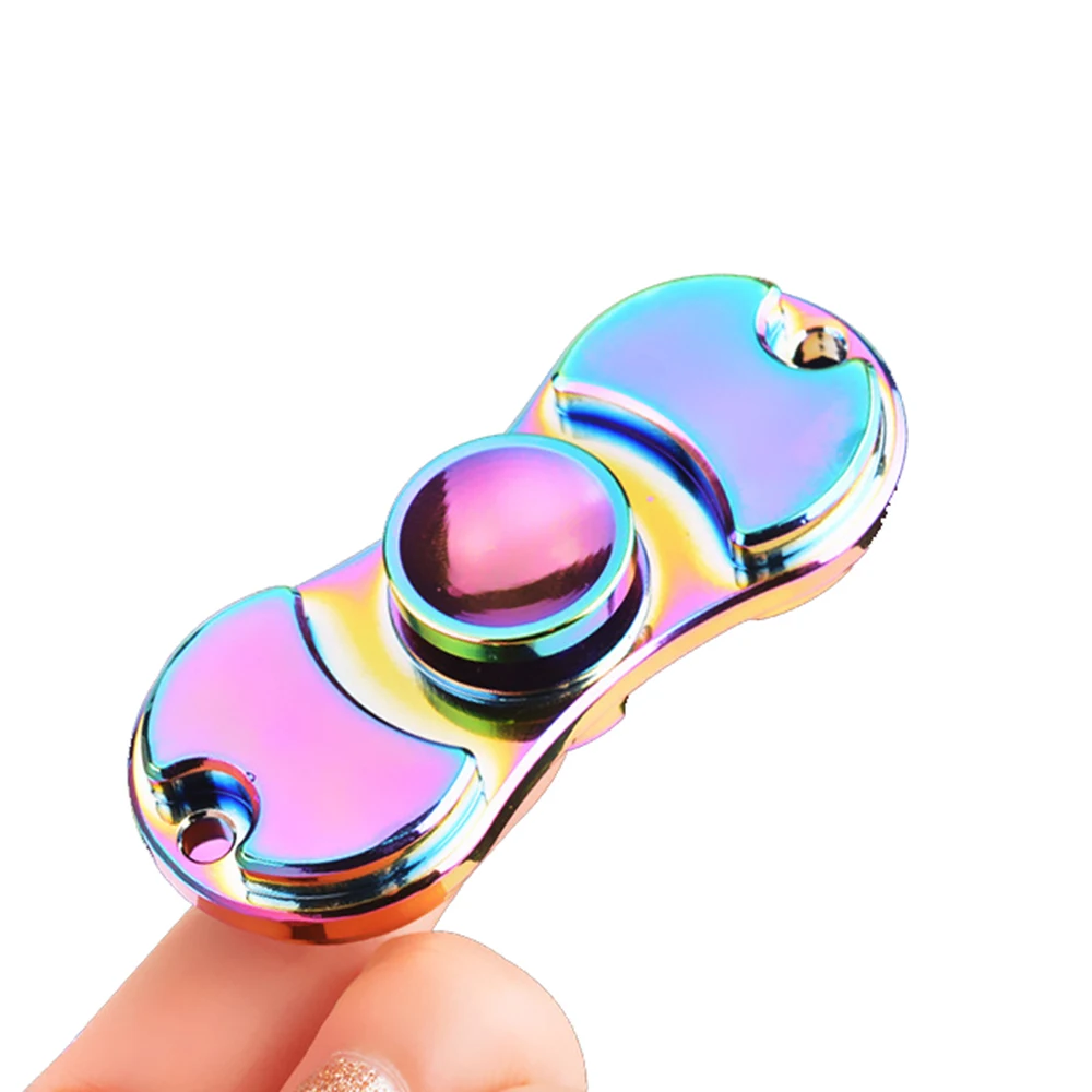 Fidget Babelemi Duas folhas De Metal Mão Spinner Brinquedos para o Autismo e ADHD Kids/Adulto Engraçado Anti Stress Brinquedo Dedo Tri Girador