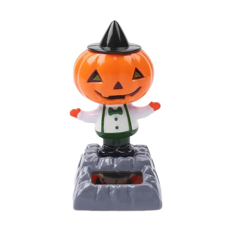 

Car Solar Powered Swing Dancer Doll Pumpkin Skull Mummy Halloween Decor