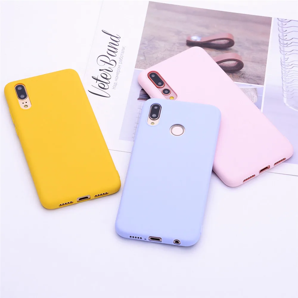 Candy Color Soft TPU Phone Case For Huawei Y9 2019 Y5 Y6 Y7 Y9 2018 Mate 20 Pro on the Honor 8C 8X Max 9 Lite Play Note 10 Cover _14