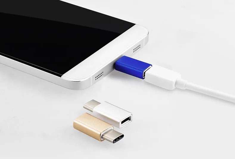 200 шт./лот* черный металл USB-C Тип c мужчина к USB 3.0 Женский Для HTC Тип-c адаптер конвертер OTG Функция для MacBook 12 дюймов