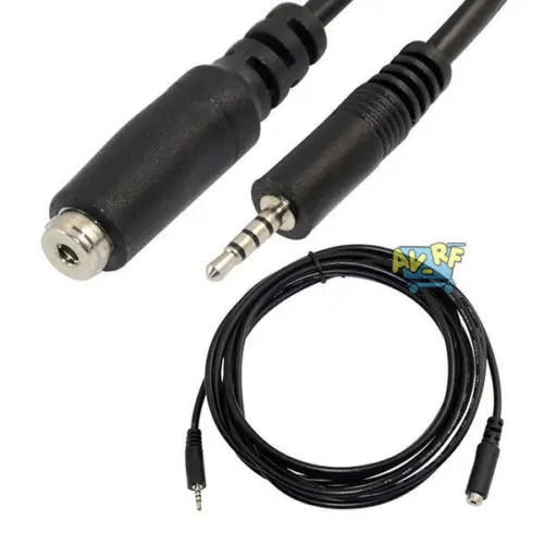 10Ft 2.5mm 4 Pole 3 Ring Male Plug to Female Jack Extension Audio AUX