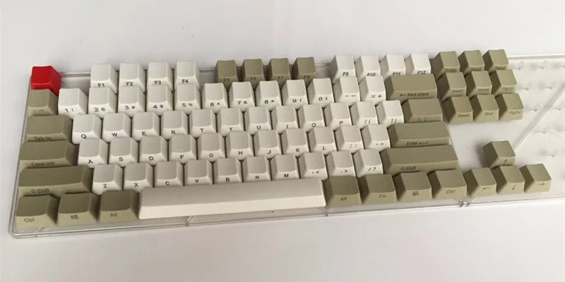 Боковая печать спереди, ретро серый 104 PBT Keycap OEM профиль для MX переключатели, механическая клавиатура, игровая клавиатура