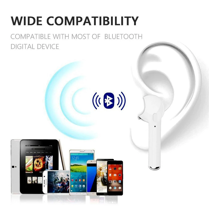  i7S TWS Earphone Wireless Bluetooth Headset Sport Music Earbuds Earphones for iphone X 8 7 6 S Plus IOS Android Smartphones