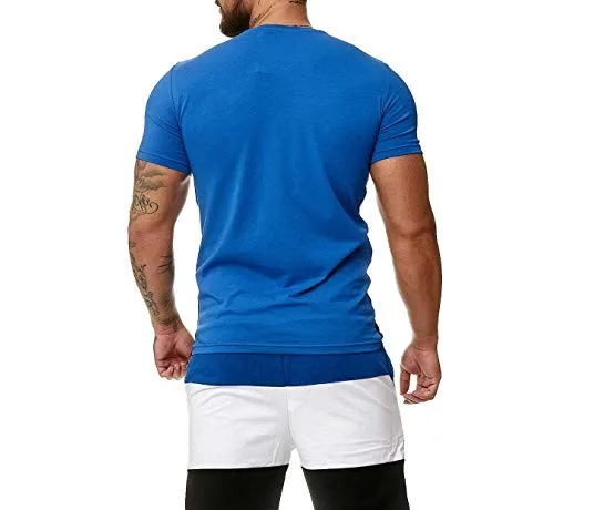 2019New Лето Горячая распродажа мужские наборы футболки+ шорты комплекты из двух предметов Повседневный Спортивный костюм Мужская Повседневная футболка фитнес брюки мужские