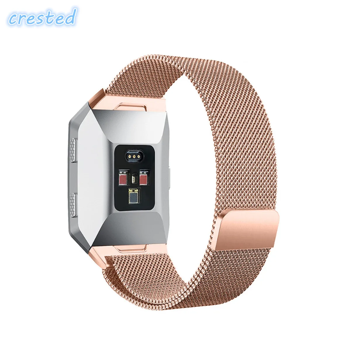 

CRESTED Milanese Loop Strap For fitbit ionic Link Bracelet Stainless Steel strap replacement metal watch band