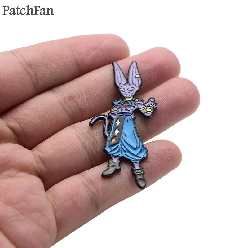 Patchfan Жемчуг дракона Beerus Кот цинк галстук мультфильм булавки рюкзак одежда броши для мужчин и женщин шляпа Декоративные значки медали A1379