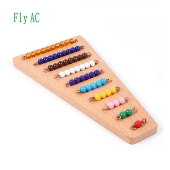 

Montessori Toys For Toddlers Math Toys Skills Toys - 10 Stringing Beads with wooden board