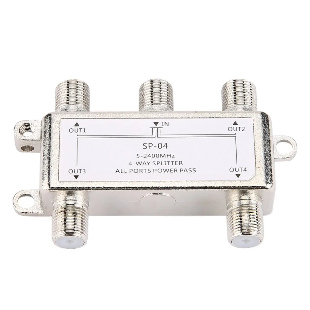 4 способа 4 спутниковый канал/антенны/кабель ТВ разделитель компонентов SP-04 5-2400 МГц fm Тип оптом Прямая
