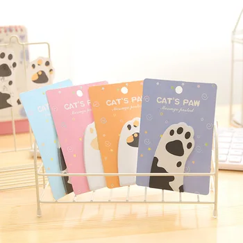 

Newes Cute Memo Pads Sticky Paper Note Paper Student Creative Kitten paws memo pad cat claws Note Pad DIY School Stationery