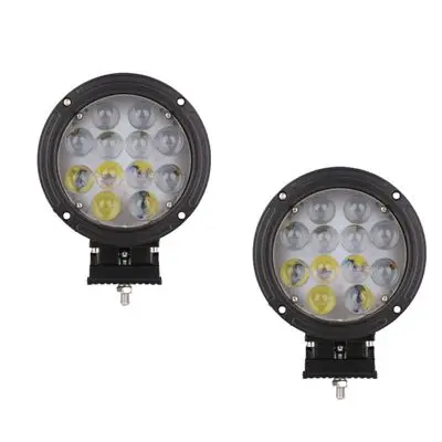2pcs black spot 7 дюймов 60 Вт Автомобильный светодиодный рабочий свет бар 12 В 24 В точечный 4D объектив DRL лампа для ATV 4X4 4WD трейлер-внедорожник Jeep вождения Противотуманные фары - Цвет: 2pcs black spot