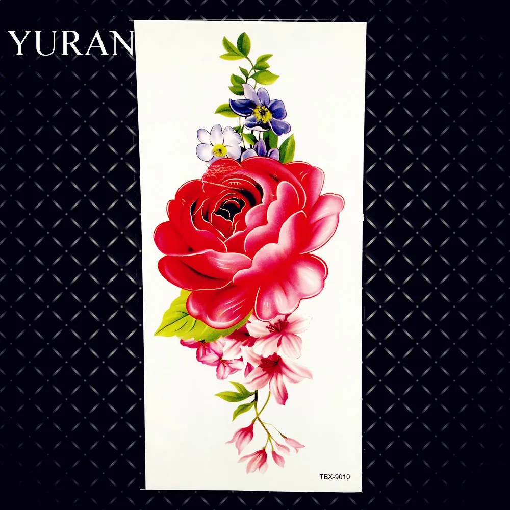 Large Rose Flower Temporary Tattoos Fake Jewelrys Design Waterproof Fake  Tattoo Decal Women Girls Body Art Tatoos Chains Jewelry|Temporary Tattoos|  - AliExpress