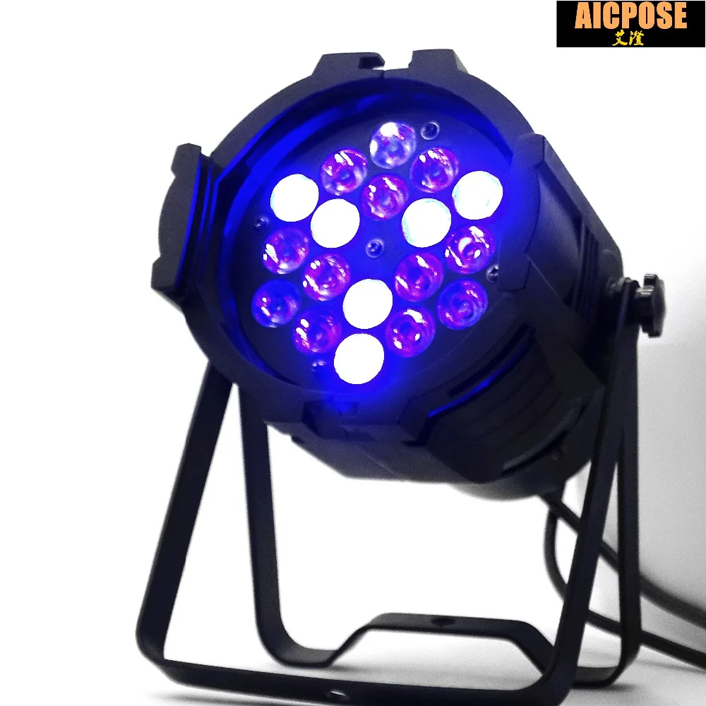 2 шт./Лот 18x3 Вт алюминиевое светодиодное сценическое освещение RGB Par проектор с DMX512