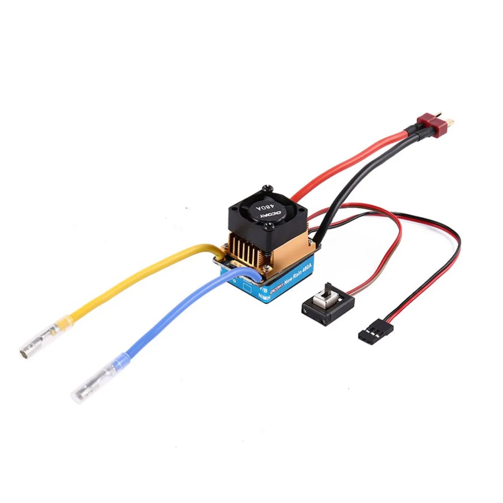 

High quality enhanced performance OCDAY 2-3 Lipo/6-9NiMH 480A Dual Mode Brush Speed Controller ESC Regulator