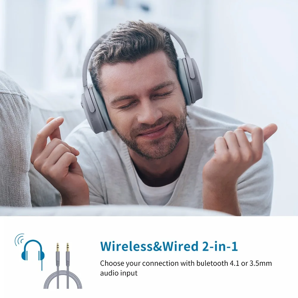 Bluetooth com Caixa de Caso Microfone para Telefones Cancelamento de Ruído Fones de Ouvido sem Fio Fones de Ouvido Fone de Ouvido com Microfone Caso sobre a Orelha Ativo sobre a Orelha Fone de Ouvido com Celulares - Image 5