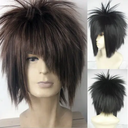 ZCD Hot heat resistant Party hair>>Sexy Cool Man Wig Short Fluffy Hairspray Straight Hair