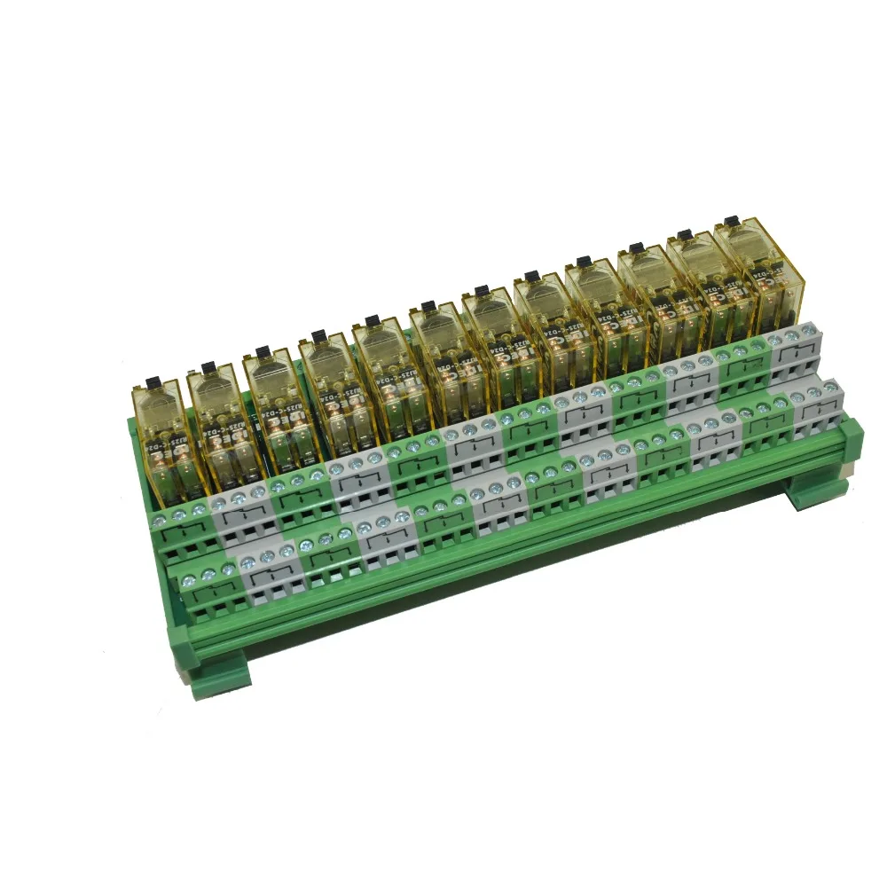 12 канальный DPDT DIN рейку крепление IDEC RJ2S 24V интерфейсный релейный модуль|interface relay|din