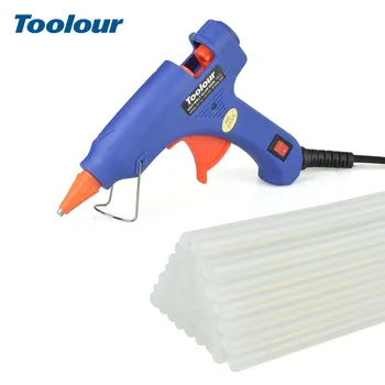 

Toolour Hot Melt Glue Gun EU/US 100-240V 20W Glue gun 40/10/1pc 7mm*150mm Glue Sticks Mini Guns Thermo Gluegun Repair Heat Tool
