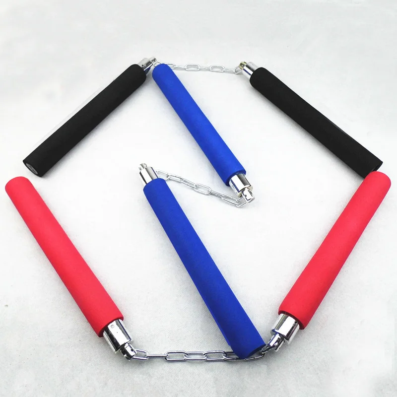 Martial Arts Nunchakus Weapon Foam Metal Chain Safe Sponge Nunchucks for Beginners FI-19ING Martial Arts Nunchakus Weapon Foam Metal Chain Safe Sponge Nunchucks for Beginners FI-19ING