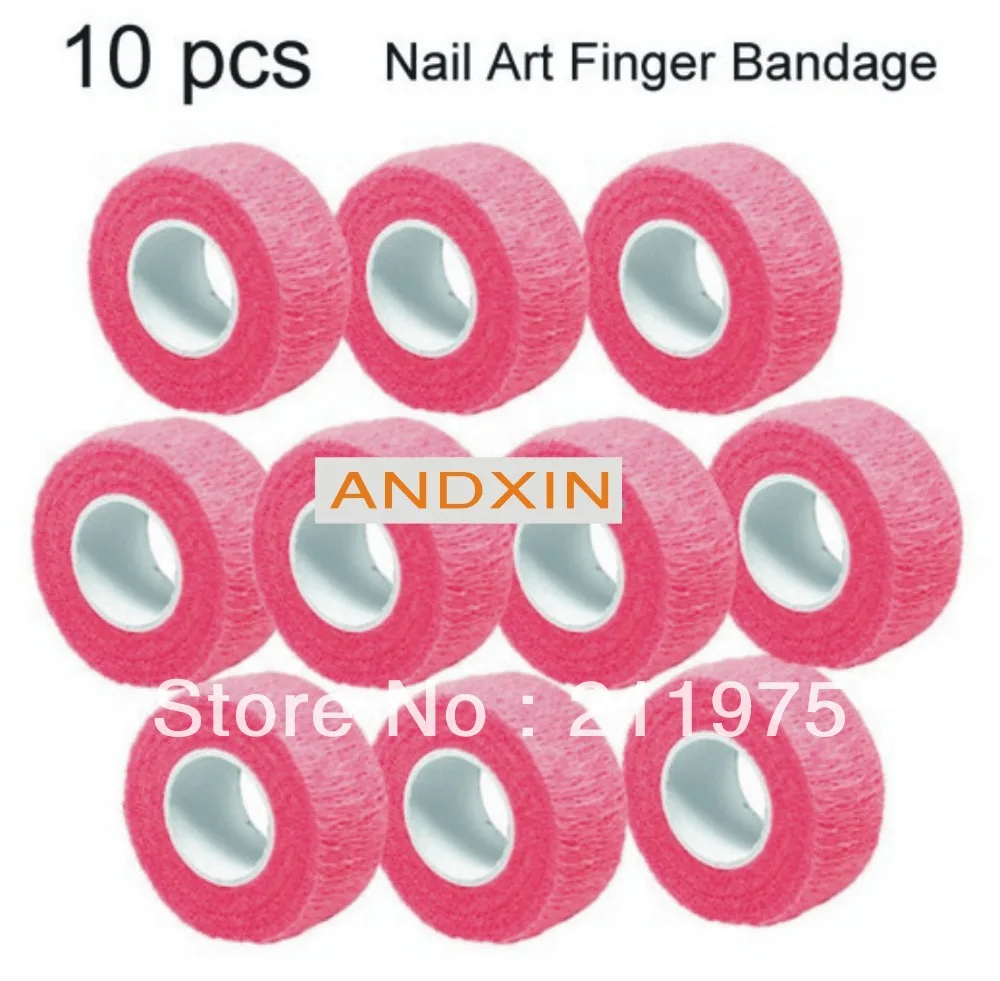 BEMLP 10 PCS ROLL TAPE FLEX WRAP FINGER BANDAGE NAIL ART SALON CARE
