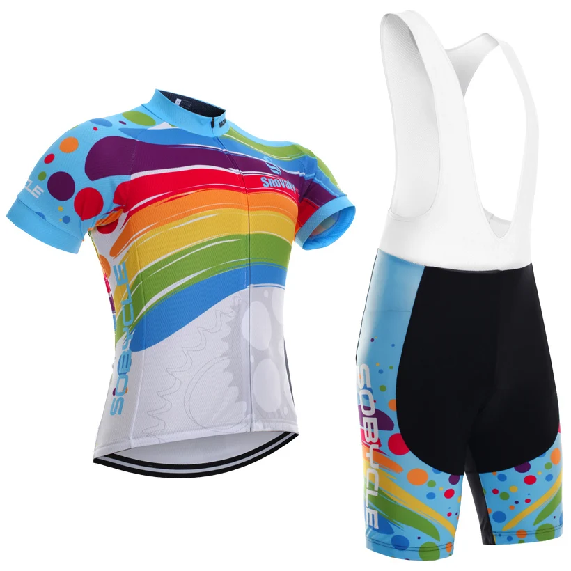 2019 Bran rainbow bike Jersey 9D gel pad cycling shorts Uniform Ropa