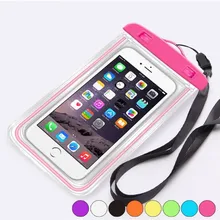 JDENKE прозрачные водонепроницаемые подушки для плавания для мобильного телефона светящиеся с ремешком на открытом воздухе для плавания ming чехол для сотового телефона 3,5-6 дюймов