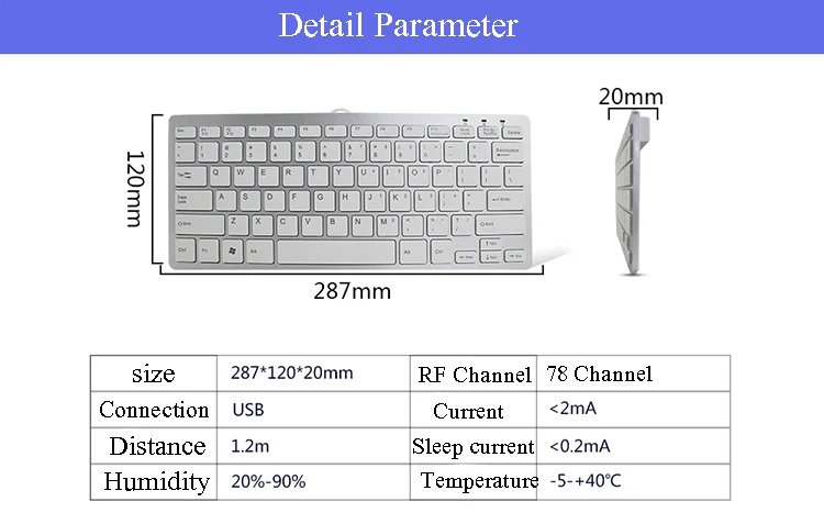 CHUYI Wired Ultra-Thin Keyboard 78 Keys Scissor USB 2.0 Mini Silent Office Multifunctional Keyboard For IMac Laptop Desktop