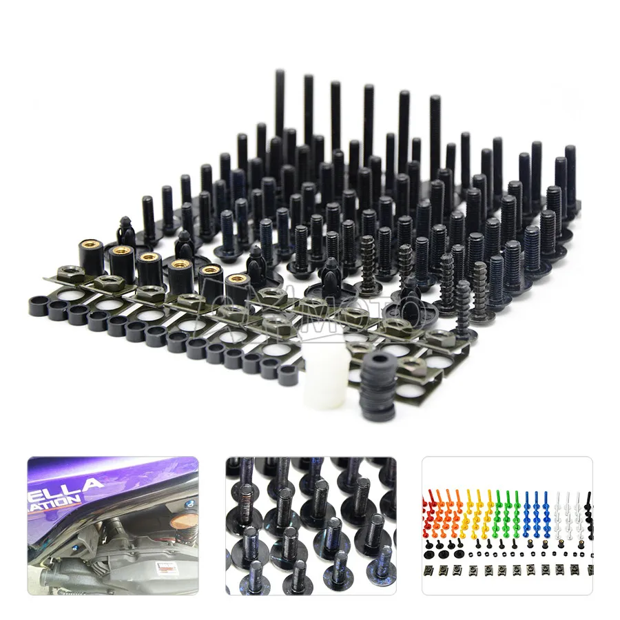 

universal Motorcycle CNC One Set Fairing body work Bolts Screws For HONDA CB600 HORNET CBR 600 F2,F3,F4,F4i Aprilia GPR125 BMW