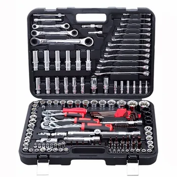 

150 Pcs/Lot Drive Socket Set Carbon Steel Ratcheting Socket Wrench Multi-function Ratchet Drill Adapter Car Repair Hand Tool Kit
