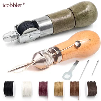 

DIY Leather Sewing Tool Leather Hand Sewing Machine Waxed Thread for Leather Craft Edge Stitching Belt Strips Shoemaker Tools