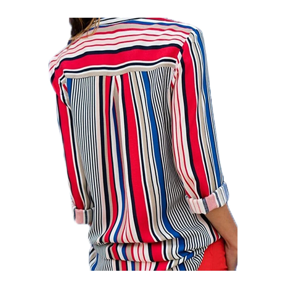 Red-Blue-Striped-Modern-Women-Shirt-LC251389-3-2