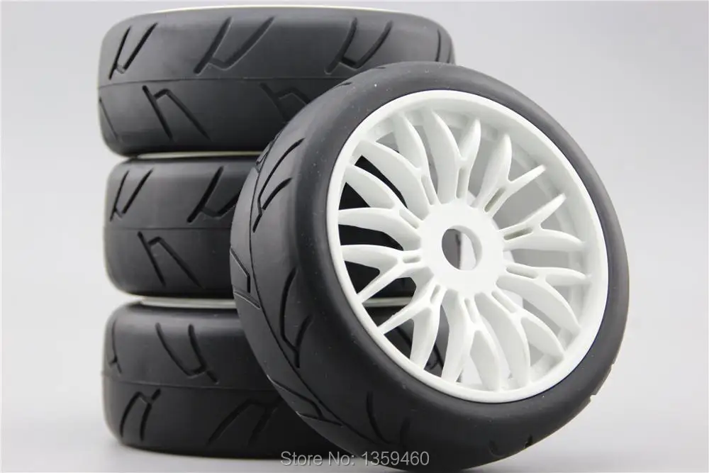 4 шт. 1/8 багги шины(Ninjia) на дороге шины 15% усиленные нейлоновые колеса(белые) подходит для 1/8 Багги GT XO-1 1/8 шины 22045+ 26002