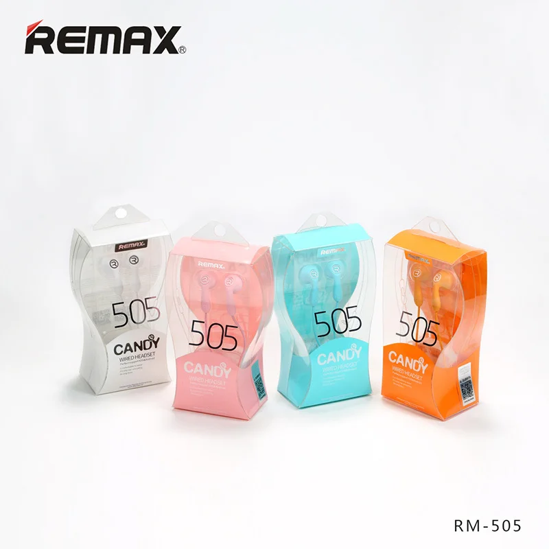 

Original Remax RM-505 candy color 3.5mm in-ear earphones cute mini wired HD mic earphones for iphone, xiaomi,Samsung,huawei