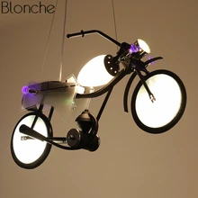 Luces colgantes Vintage para motocicleta, lámpara colgante Led para Moto, decoración industrial, lámpara colgante para habitación de niños, accesorios de iluminación para dormitorio