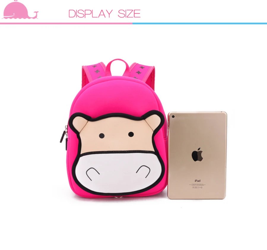 JKBW 3D Cartoon Backpacks Cute Cow Animals Shape Waterproof Neoprene School Bags for 2-8 Years Old Girls Boys Toddler Backpack (4)