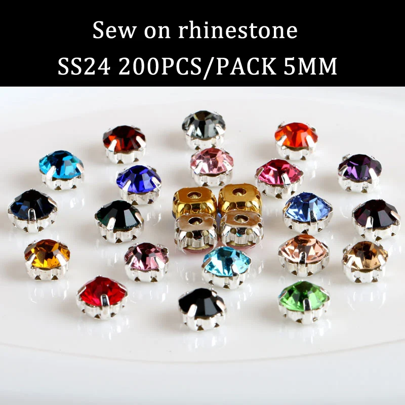 

New!! 200pcs/pack 5mm sliver bottom sew on claw rhinestone with holes,DIY/Wedding replacement Free shipping