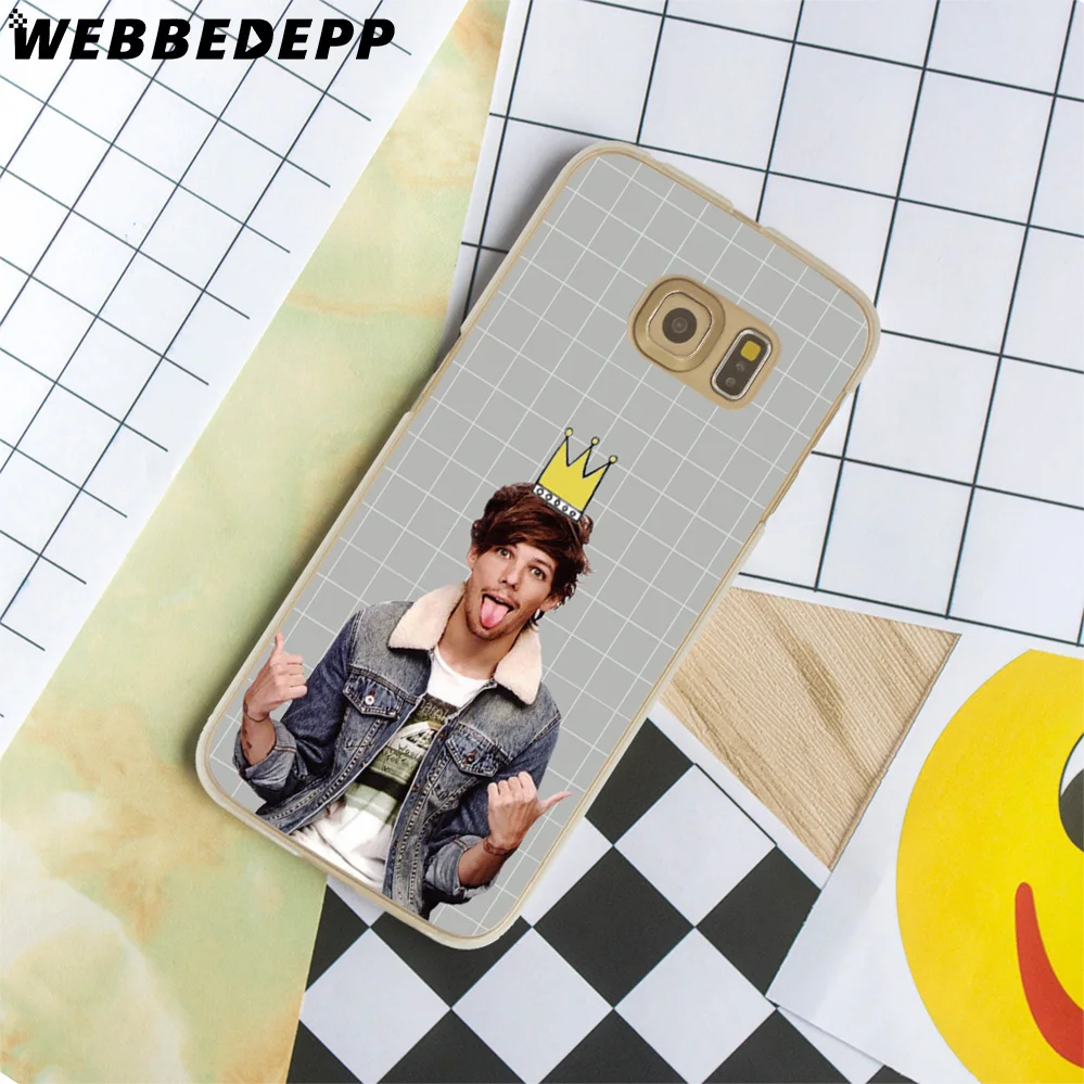 WEBBEDEPP Louis Tomlinson Hard Transparent Cover Case for Galaxy S9 S8 Plus S7 S6 Edge S5 S4 S3