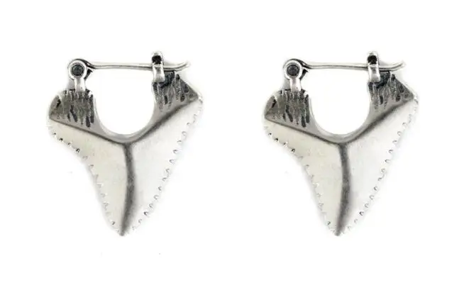 Уникальный Стиль, настоящие античные 925 пробы серебряные серьги с большими зубами акулы, не вызывающие аллергию украшения