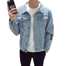 New Casual Sanding Slim Mens Denim Jacket Men's Clothing Bomber Jacket Men Cowboy Men's Jean Jacket Chaqueta Hombre Cotton Jeans