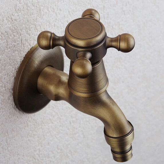 All copper antique brass washing machine faucets DN20in Basin Faucets