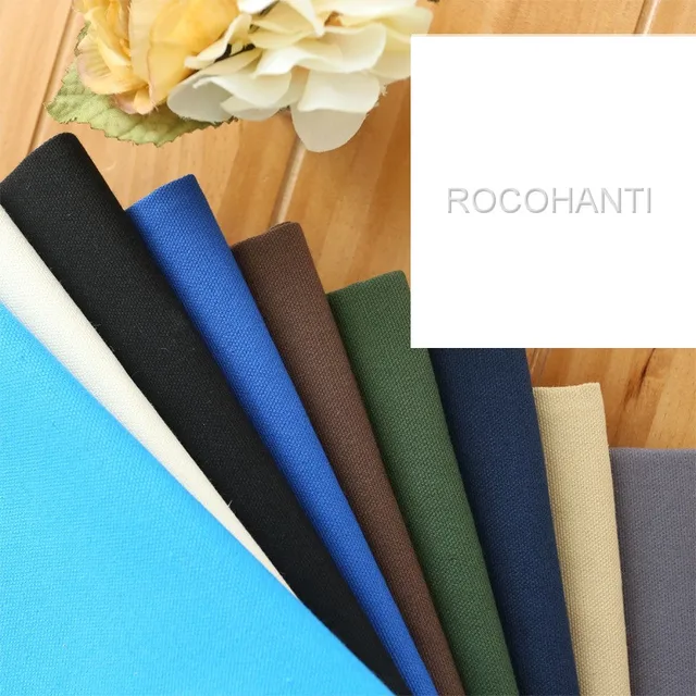 Online Canvas Fabric Pure Cotton Fabrics Solid Color Thicken Image