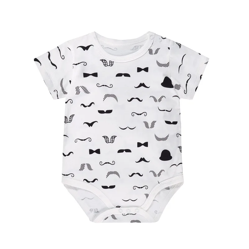 

New baby romper newborn cotton boy girl baby full printing triangle climbing clothes girls summer dress unisex