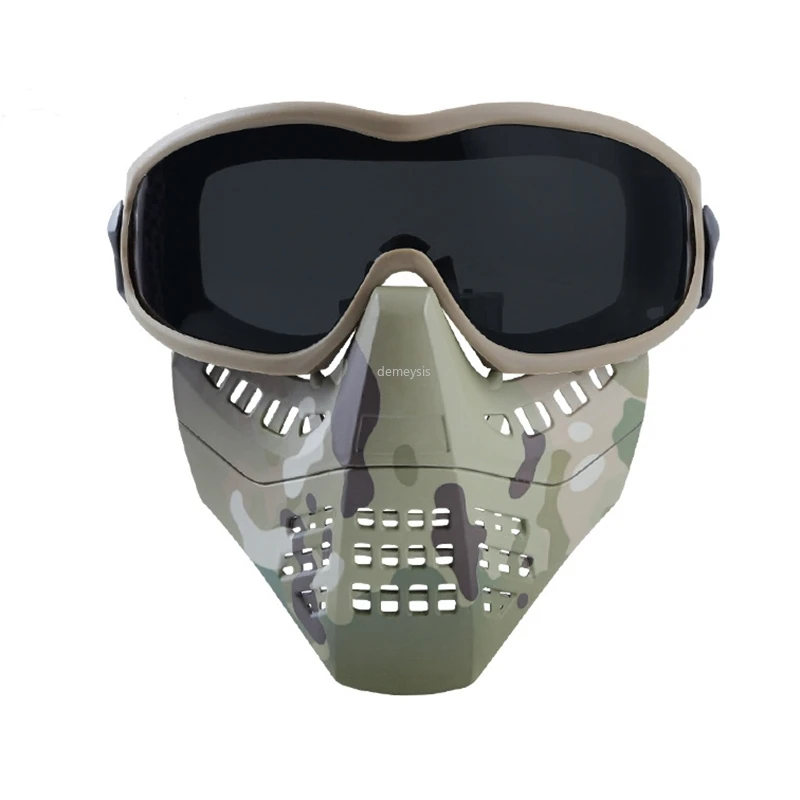 

Full Face Military Tactical Amsk with Goggles Hunting Shooting Portective Mask Army Airsoft Paintball Mask Paintball Accessories
