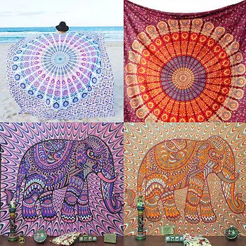 

Indian Round Mandala Beach Throw Hippie Tapestry Yoga Mat Towel Bohemian Roundie