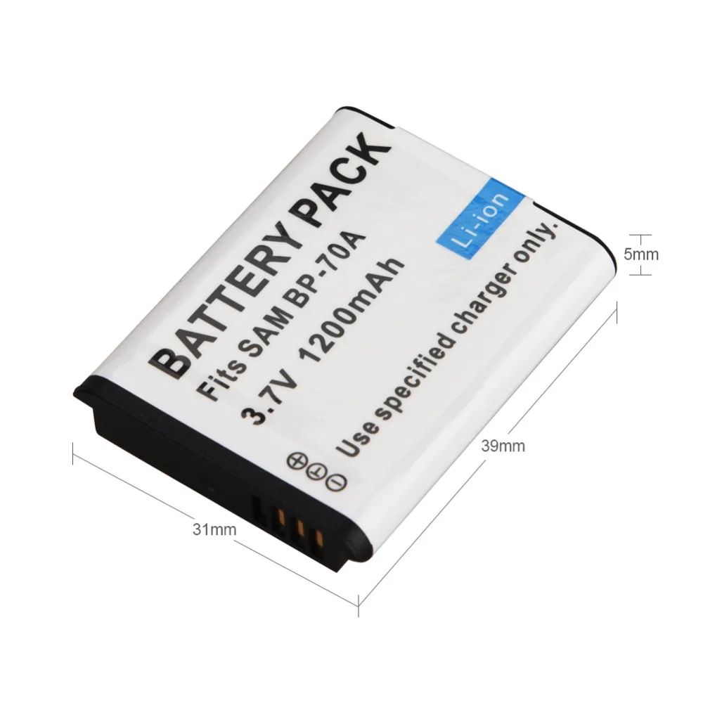 1pc 1200mAh BP 70A BP 70A BP70A Rechargeable Camera Battery For Samsung ...