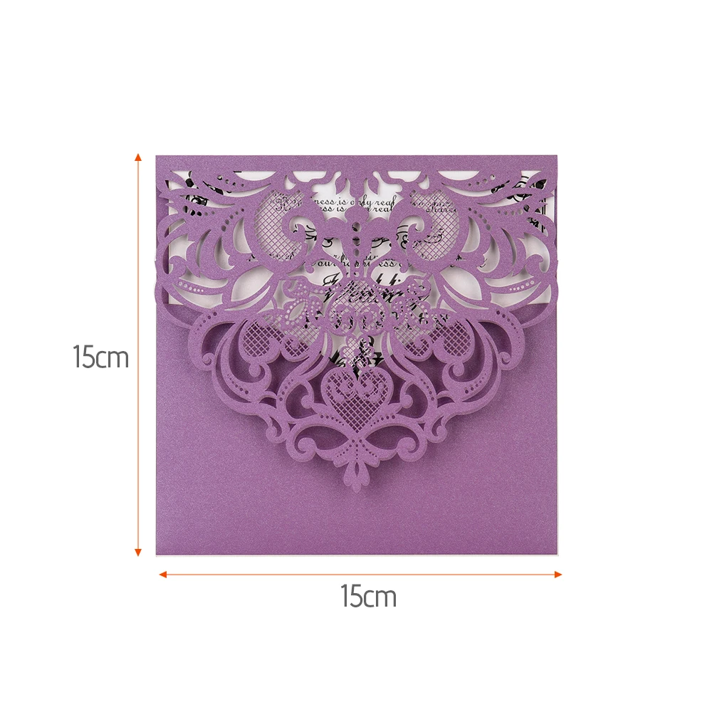 Элегантные свадебные конверты вечерние свадебные украшения 10 шт. жемчужная бумага Цветочная лазерная резка, для свадьбы пригласительная открытка Держатели